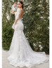 Beaded Ivory 3D Lace Tulle Amazing Wedding Dress Beaded Ivory 3D Lace Tulle Amazing Wedding Dress